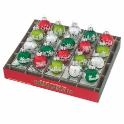 Best Pirce ⌛ Traditions Holiday Splendor Signature Flocked Round Ornaments Set/20 😍