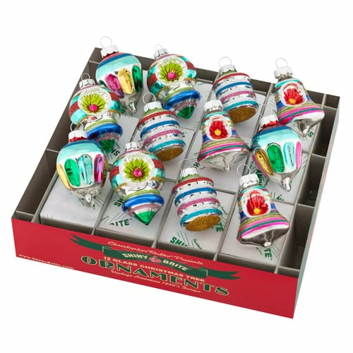 New ⭐ Traditions 🔔 Christmas Confetti Decorated Shape Ornaments Set/12 🎁 3 New ⭐ Traditions 🔔 Christmas Confetti Decorated Shape Ornaments Set/12 🎁
