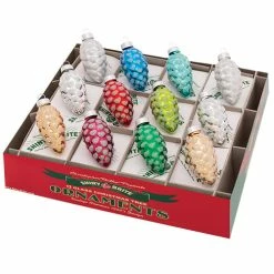 Hot Sale 👏 Traditions Holiday Splendor Pine Cone Ornaments Set/12 💯
