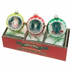 Wholesale 👏 Traditions Holiday Splendor Round Scene Ornaments Set/3 🧨