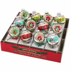 Flash Sale ⭐ Traditions Festive Fete Decorated Rounds & Shapes Ornaments Set/12 ⭐