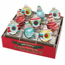Best deal ❤️ Traditions Festive Fete Round Reflector & Figure Ornaments Set/9 🥰