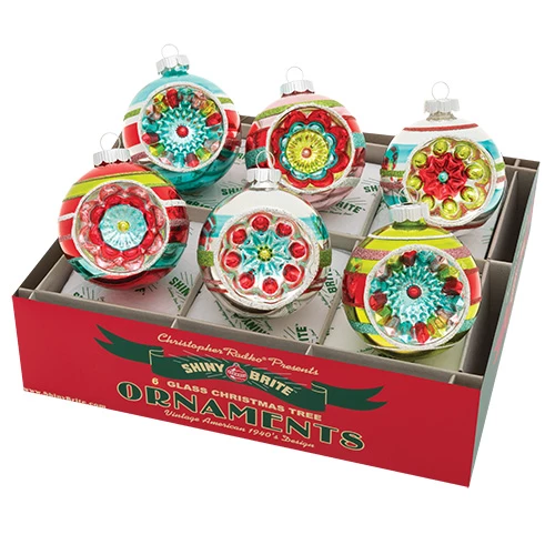 Best Pirce ๐ Traditions Festive Fete Decorated Reflector Round Ornaments Set/6 ๐ฅ 3 Best Pirce ๐ Traditions Festive Fete Decorated Reflector Round Ornaments Set/6 ๐ฅ