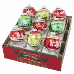 Cheap 🔔 Traditions Holiday Splendor Signature Flocked Round Ornaments Set/9 😉