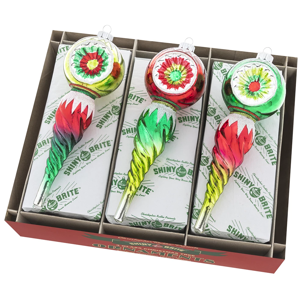 Buy ๐ Traditions Holiday Splendor Reflector Icicle Ornaments Set/3 ๐งจ 3 Buy ๐ Traditions Holiday Splendor Reflector Icicle Ornaments Set/3 ๐งจ