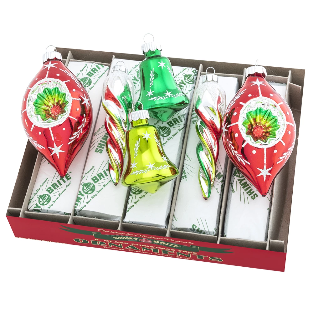 Outlet ๐ฅฐ Traditions Holiday Splendor Assorted Shape Ornaments Set/6 ๐งจ 3 Outlet ๐ฅฐ Traditions Holiday Splendor Assorted Shape Ornaments Set/6 ๐งจ