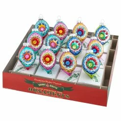 Coupon 🔔 Traditions 🎄 Christmas Confetti Decorated Reflector Tulip Ornaments Set/12 🧨