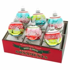 Best Pirce 🛒 Traditions Festive Fete Signature Flocked Round Ornaments Set/6 ⌛