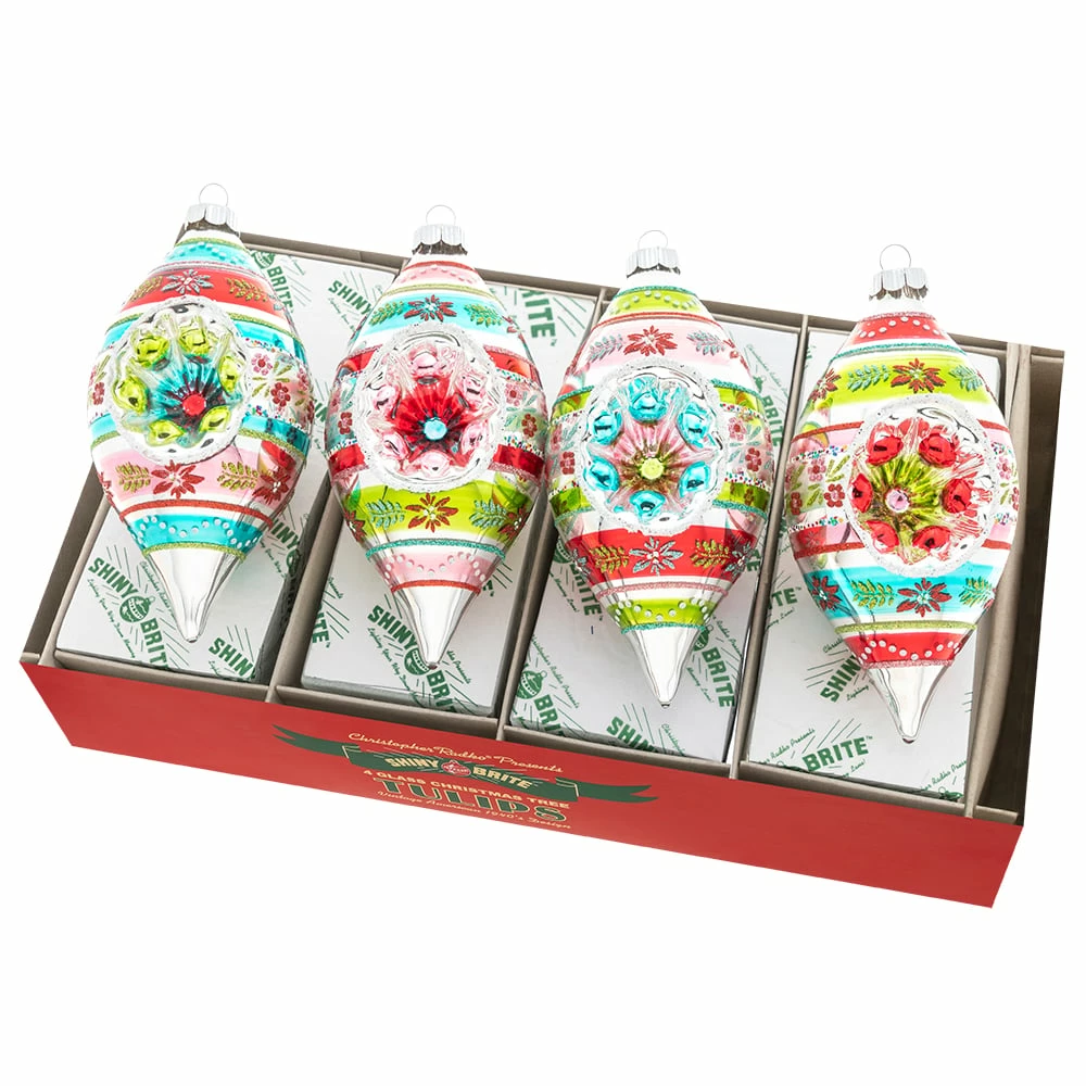 Top 10 🥰 Traditions Festive Fete Reflector Tulip Ornaments Set/4 🥰 3 Top 10 🥰 Traditions Festive Fete Reflector Tulip Ornaments Set/4 🥰