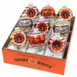 Cheapest 🔔 Traditions 🦇 Halloween Decorated Reflector & Round Ornaments Set/9 ✔️