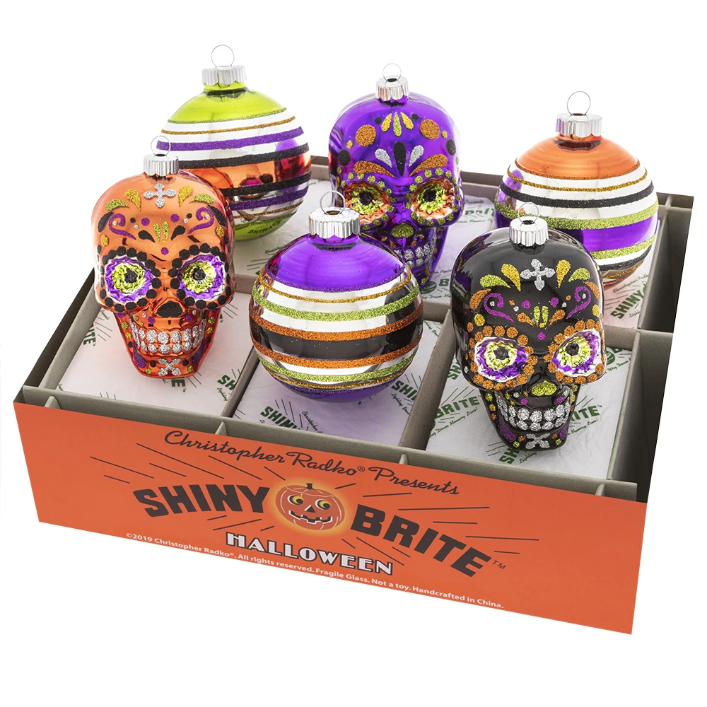 Best deal ❤️ Traditions 🧛 Halloween Decorated Round & Skull Ornaments Set/6 ✔️ 3 Best deal ❤️ Traditions 🧛 Halloween Decorated Round & Skull Ornaments Set/6 ✔️