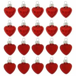 Best Pirce 💯 Traditions Shiny & Matte Heart Ornaments Box/20 🥰