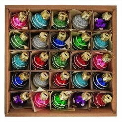 Best deal ✔️ Traditions Mini Decorated Glass Ball Ornaments Set/25 🛒