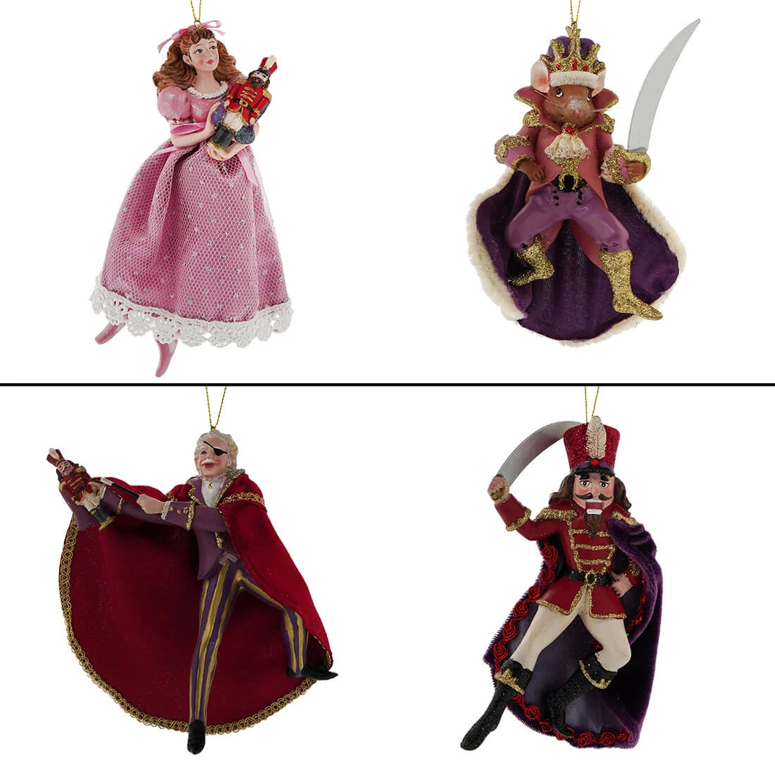 Cheapest 🌟 Traditions Nutcracker Suite Ornaments Set/4 🔥 3 Cheapest 🌟 Traditions Nutcracker Suite Ornaments Set/4 🔥