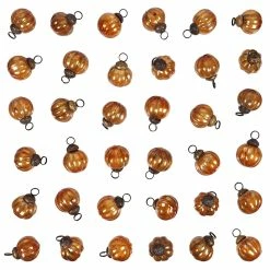 Brand new ✨ Traditions Orange Glass Pumpkin Ornaments In Muslin Bag Set/36 ✨
