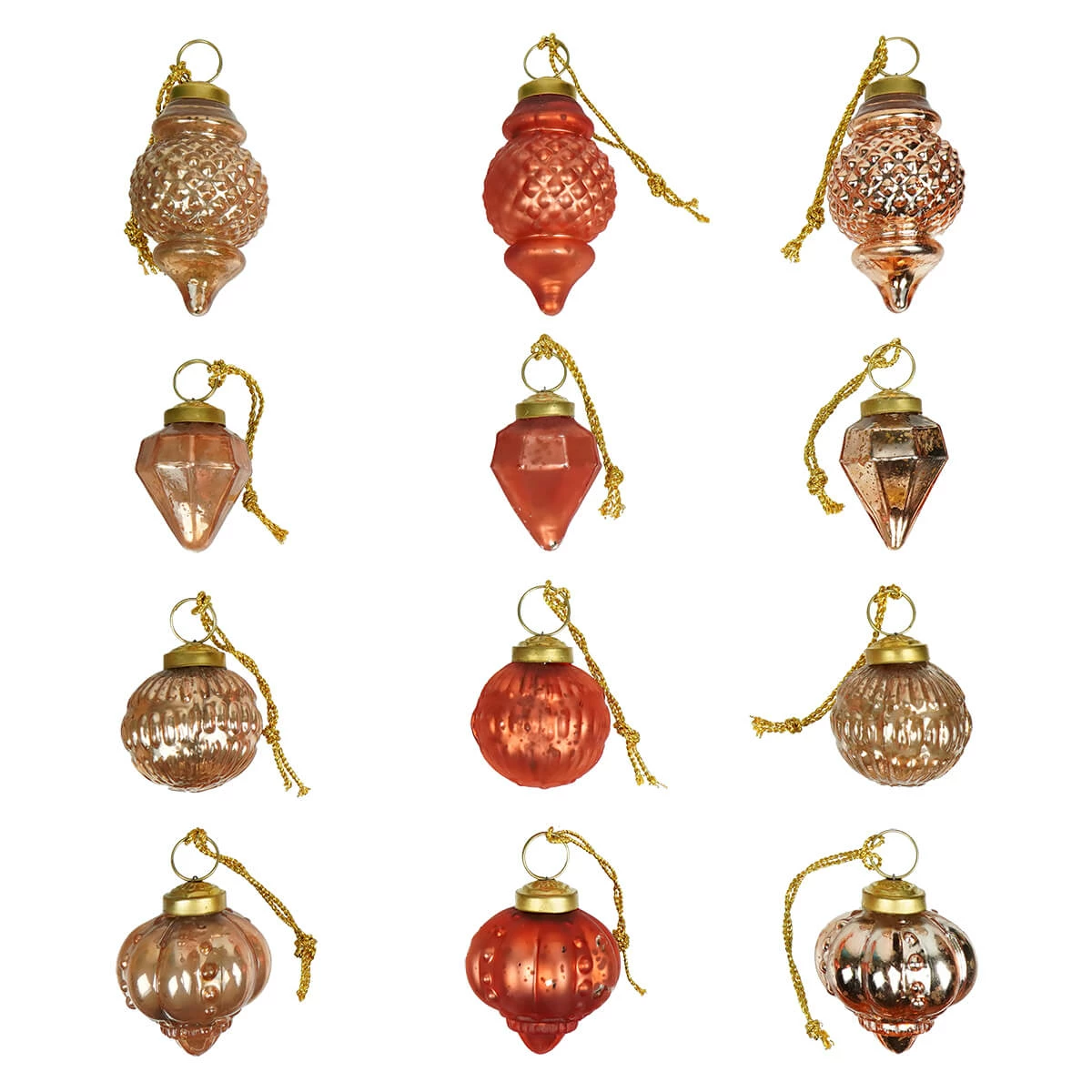 Promo ๐งจ Traditions Red & Gold Glass Ornaments In Gift Box Set/12 โ๏ธ 3 Promo ๐งจ Traditions Red & Gold Glass Ornaments In Gift Box Set/12 โ๏ธ