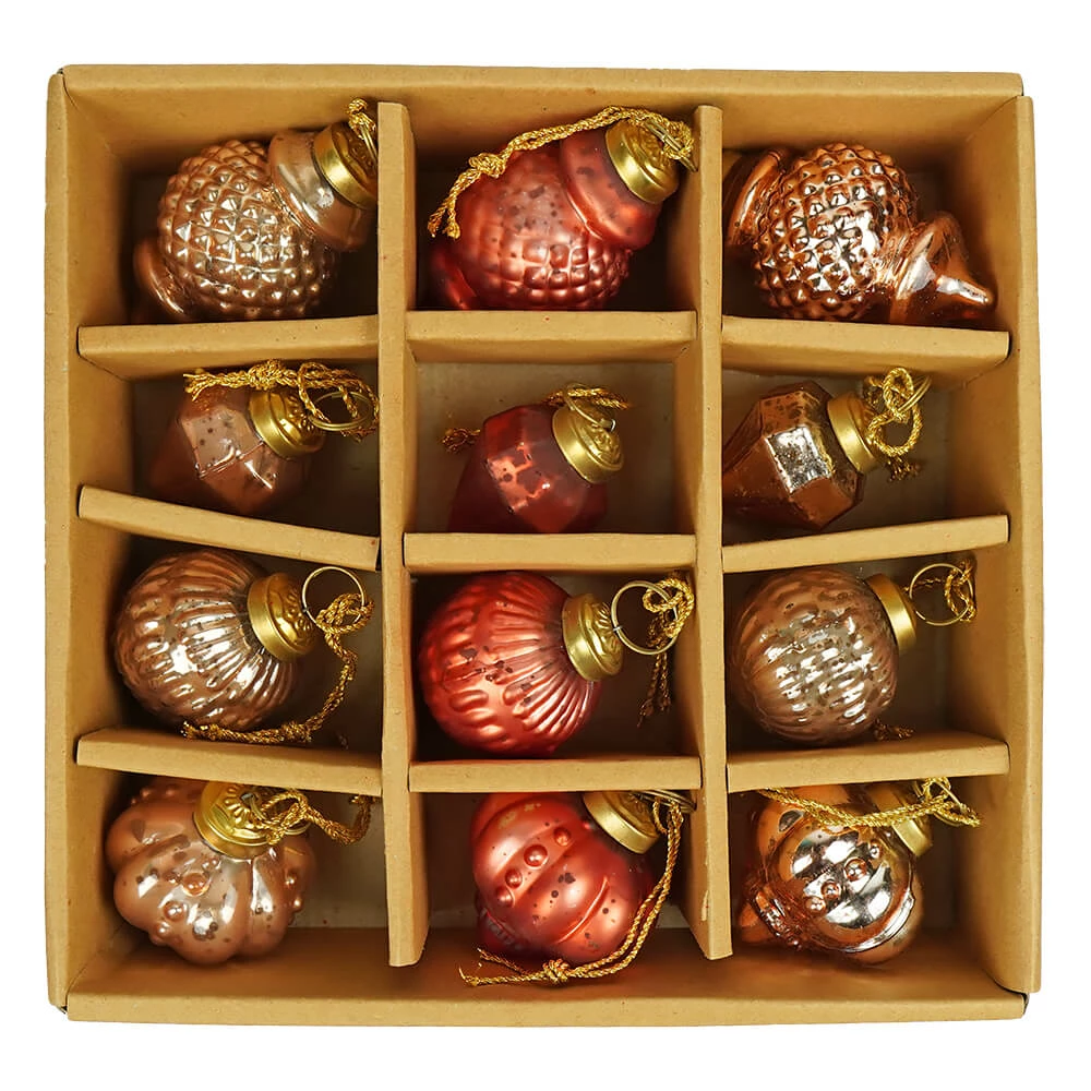 Promo ๐งจ Traditions Red & Gold Glass Ornaments In Gift Box Set/12 โ๏ธ 4 Promo ๐งจ Traditions Red & Gold Glass Ornaments In Gift Box Set/12 โ๏ธ - Image 2