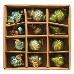 Alternative view of Best deal 🎁 Traditions Blue & Green Glass Ornaments In Gift Box Set/12 🧨