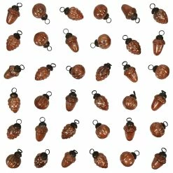 Deals 👏 Traditions Brown Mercury Glass Shaped Ornaments Set/36 👏