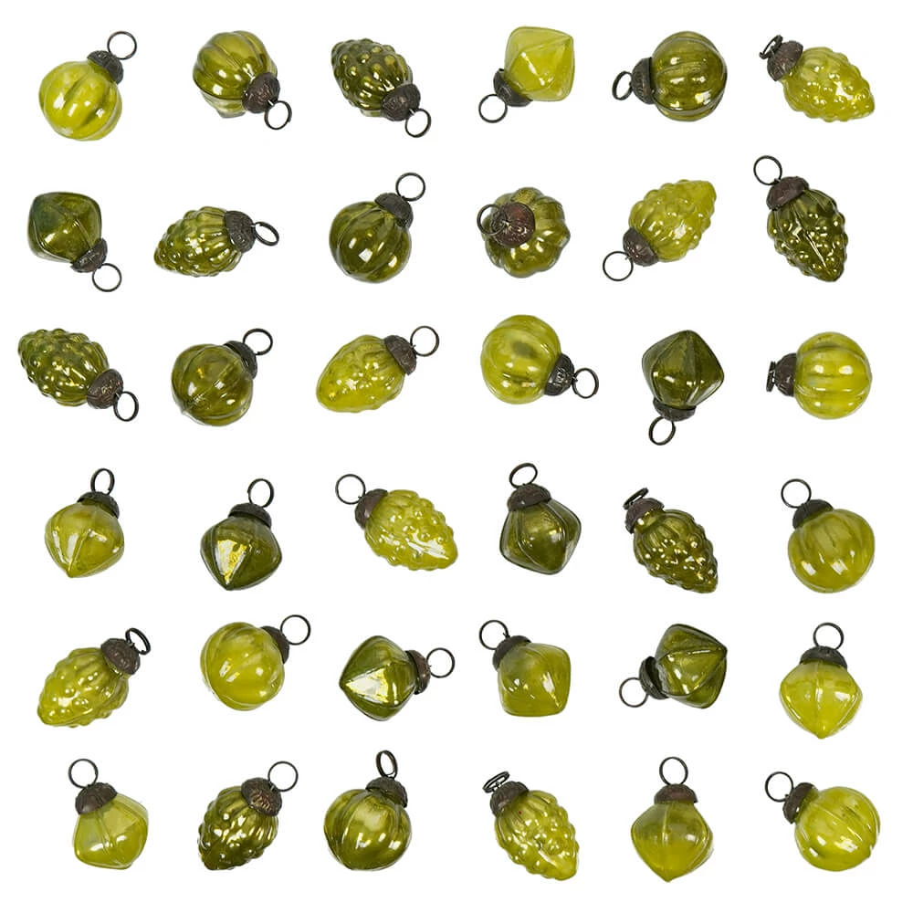Cheapest 🔔 Traditions Green Mercury Glass Shaped Ornaments Set/36 ⌛ 3 Cheapest 🔔 Traditions Green Mercury Glass Shaped Ornaments Set/36 ⌛