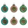 Brand new 🎉 Traditions Pink, Blue & Green Indent Ornaments Set/6 ❤️ -Traditions store CCOXM8710