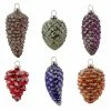Coupon ⌛ Traditions Boxed Glass Pine Cone Ornaments Set/6 😉 -Traditions store CCOXS1029