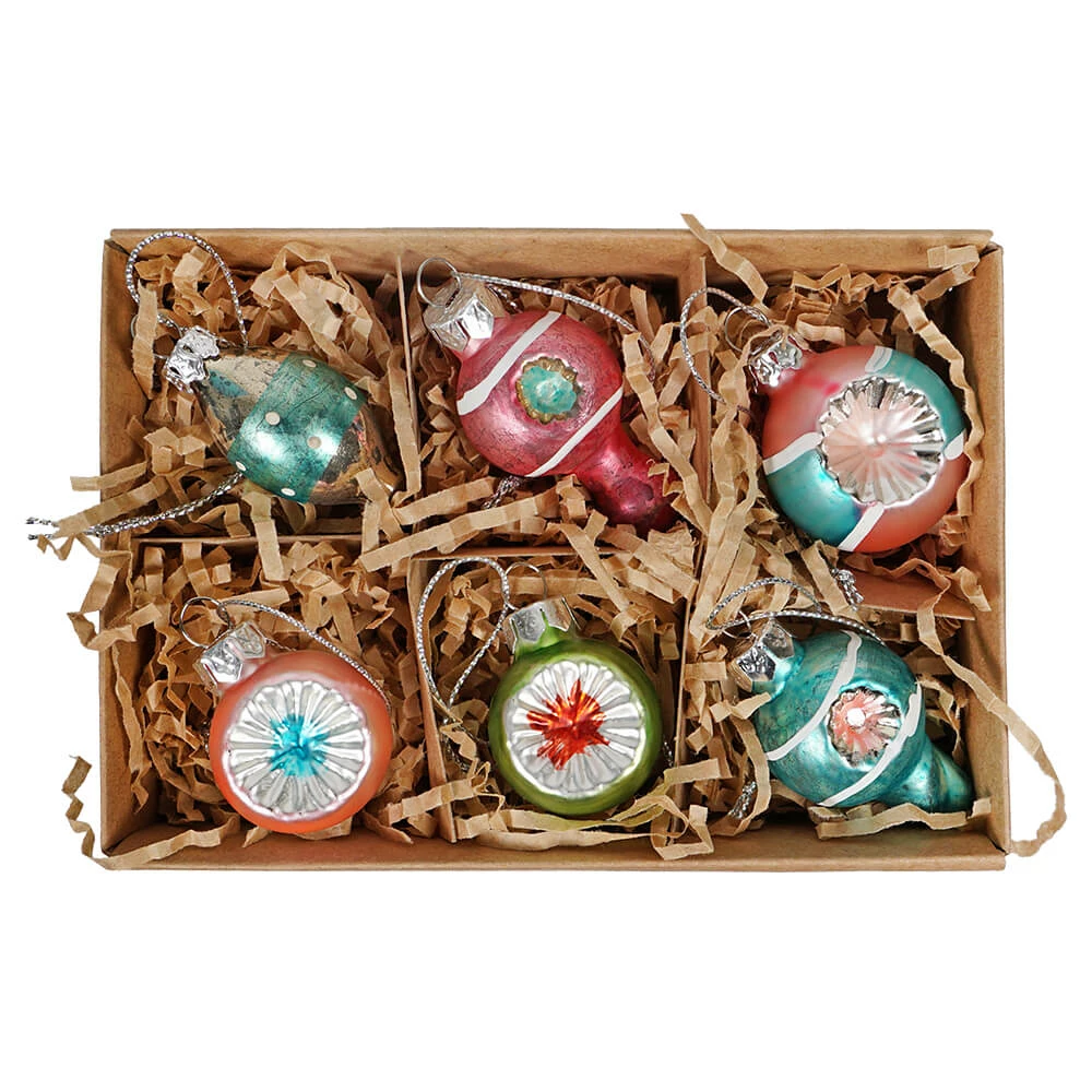 New ๐งจ Traditions Hand-Painted Glass Witch's Eye Ornaments Box Set/6 ๐ 3 New ๐งจ Traditions Hand-Painted Glass Witch's Eye Ornaments Box Set/6 ๐