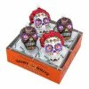 Brand new 🎁 Traditions 🧛 Halloween Day Of The Dead Skulls Ornaments Box/4 🤩 -Traditions store CR4027453