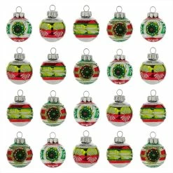 New ❤️ Traditions Holiday Splendor Reflector And Decorated Round Ornaments Set/20 🛒