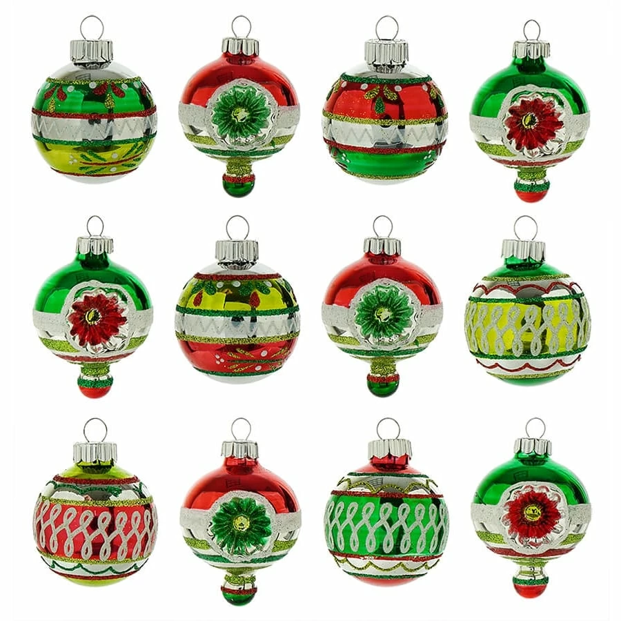 Buy 🛒 Traditions Holiday Splendor Vintage Red & Green Ornaments Set/12 😀 3 Buy 🛒 Traditions Holiday Splendor Vintage Red & Green Ornaments Set/12 😀