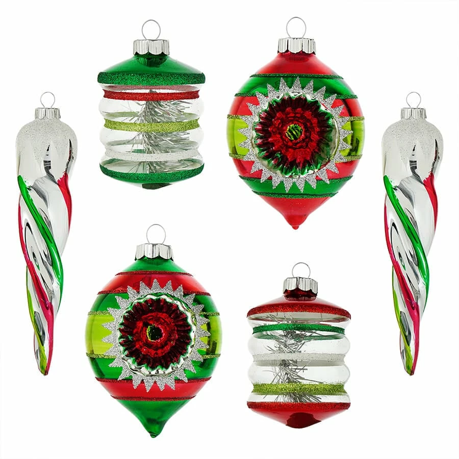 Best deal 🥰 Traditions Holiday Splendor Mixed Shape Ornaments Set/6 🔔 3 Best deal 🥰 Traditions Holiday Splendor Mixed Shape Ornaments Set/6 🔔