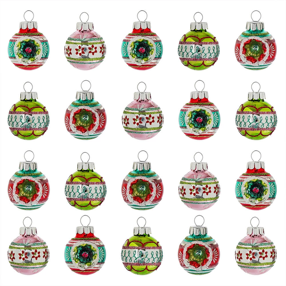 Promo ⭐ Traditions Vintage Celebration Decorated Ornaments Set/20 🤩 3 Promo ⭐ Traditions Vintage Celebration Decorated Ornaments Set/20 🤩