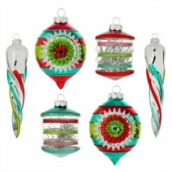 Wholesale 😉 Traditions Festive Fete Mixed Shape Ornaments Set/6 🥰