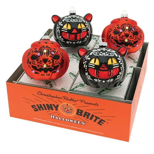 Outlet 🥰 Traditions 🧛 Halloween Cat & Pumpkin Ornaments Set/4 💯 4 Outlet 🥰 Traditions 🧛 Halloween Cat & Pumpkin Ornaments Set/4 💯 - Image 2