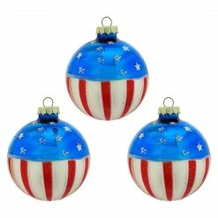 Discount ❤️ Traditions USA Flag Ball Ornaments Box/3 🎉