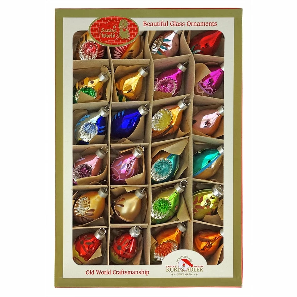 Best deal 🤩 Traditions Tear Drop & Reflector Ornaments Set/24 😍 3 Best deal 🤩 Traditions Tear Drop & Reflector Ornaments Set/24 😍