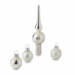 Alternative view of Outlet 🌟 Traditions Mini Silver Finial And Ball Ornament Set/15 ❤️