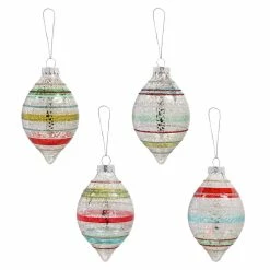 Outlet ⌛ Traditions Early Years Glass Reflector Ball Boxed Ornaments Set/4 🔔