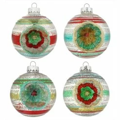 Best Pirce ⭐ Traditions Early Years Pastel Reflector Ball Ornaments Box/4 🎉