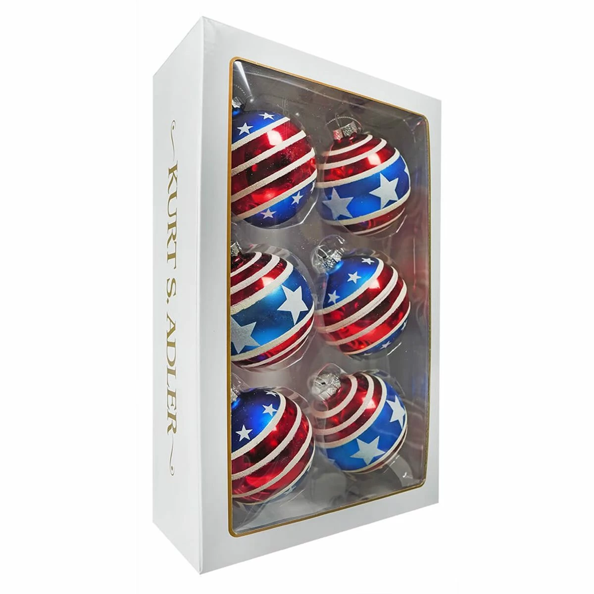 Hot Sale ๐ Traditions Stars & Stripes Glass Ball Ornaments Set/6 ๐ 3 Hot Sale ๐ Traditions Stars & Stripes Glass Ball Ornaments Set/6 ๐
