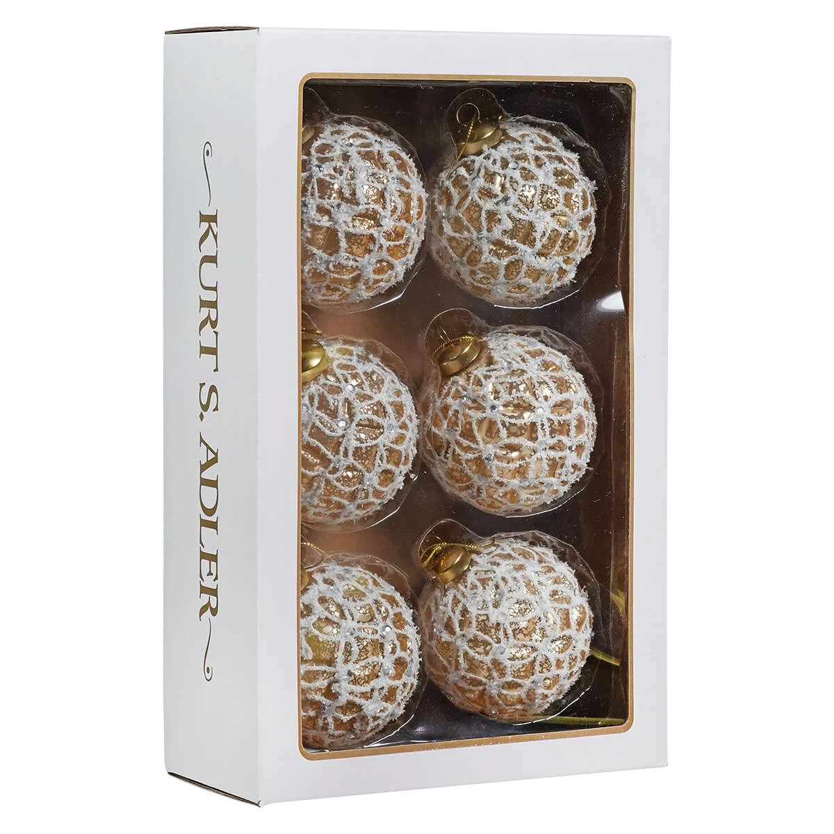 Outlet ✨ Traditions Gold Lattice Glass Ball Ornaments Boxed Set/6 😉 4 Outlet ✨ Traditions Gold Lattice Glass Ball Ornaments Boxed Set/6 😉 - Image 2