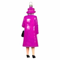 Alternative view of Brand new 🔔 Traditions Queen Elizabeth Wearing Dark Pink Peacoat Ornament 😀