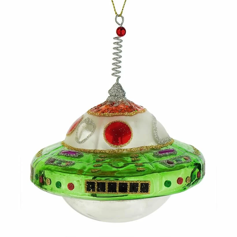 Hot Sale ⌛ Traditions Green UFO Ornament 🎁 3 Hot Sale ⌛ Traditions Green UFO Ornament 🎁