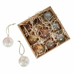Budget 😉 Traditions Metallic Stubble Ball Ornaments Set/9 😀