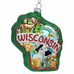 Promo 💯 Traditions Wisconsin State Ornament ⭐