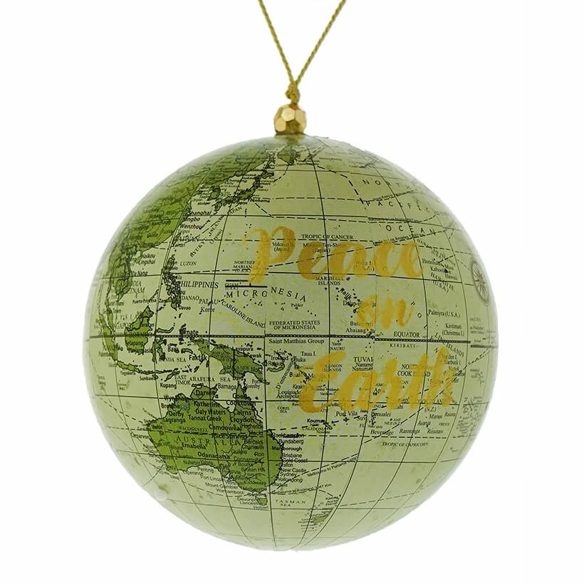 Deals 😀 Traditions Peace On Earth Green Globe Ornament 💯 3 Deals 😀 Traditions Peace On Earth Green Globe Ornament 💯
