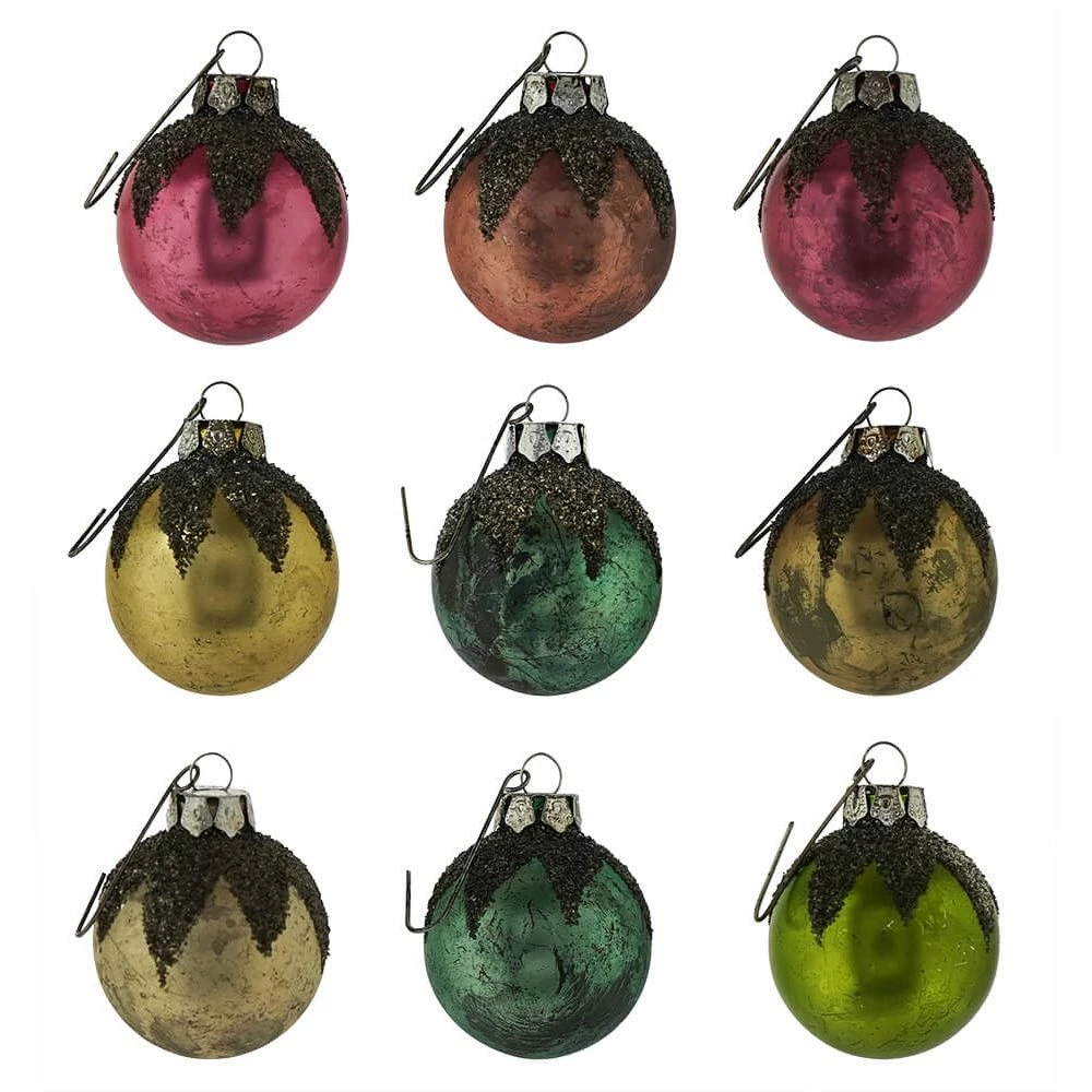 Best Sale 🔔 Traditions Flea Market Ball Ornaments 🔔 3 Best Sale 🔔 Traditions Flea Market Ball Ornaments 🔔