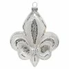 Discount 🌟 Traditions Glass Fleur De Li With Diamonds Ornament ⭐ -Traditions store MTX65328