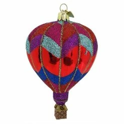 Cheap 😉 Traditions Red Chevron Stripe Hot Air Balloon Ornament 🌟