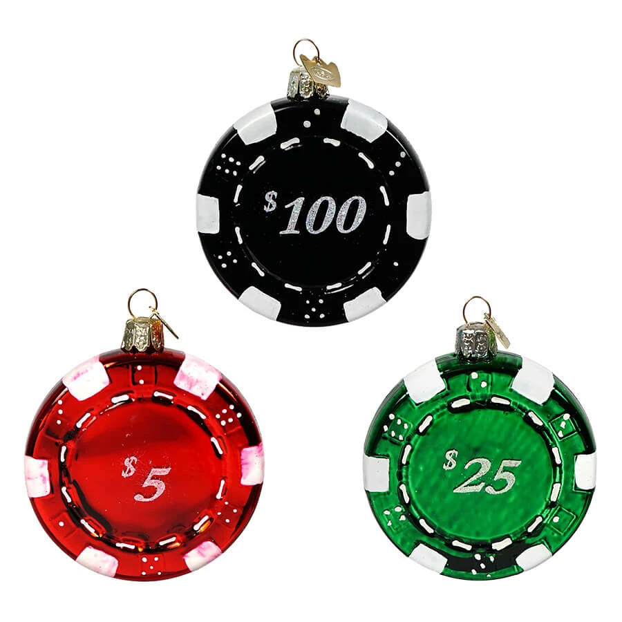 Best Pirce 🎉 Traditions Casino Chips Ornaments Set/3 🔔 3 Best Pirce 🎉 Traditions Casino Chips Ornaments Set/3 🔔